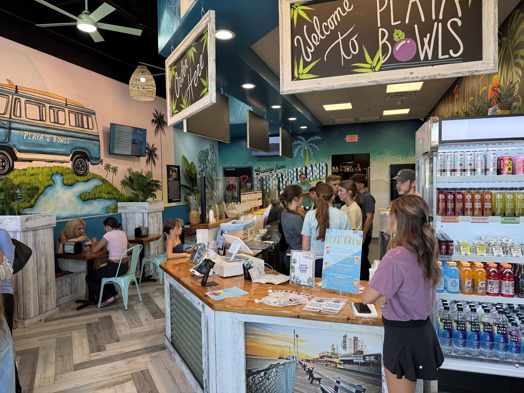 The line at the counter on opening day